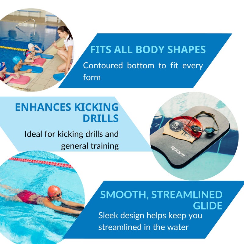 Sporti Junior Kickboard for Swim Training Lesson, Swimming Kick Board for Kid, Water Board for Junior, Swimming Training Aid - Aqua - Image 4