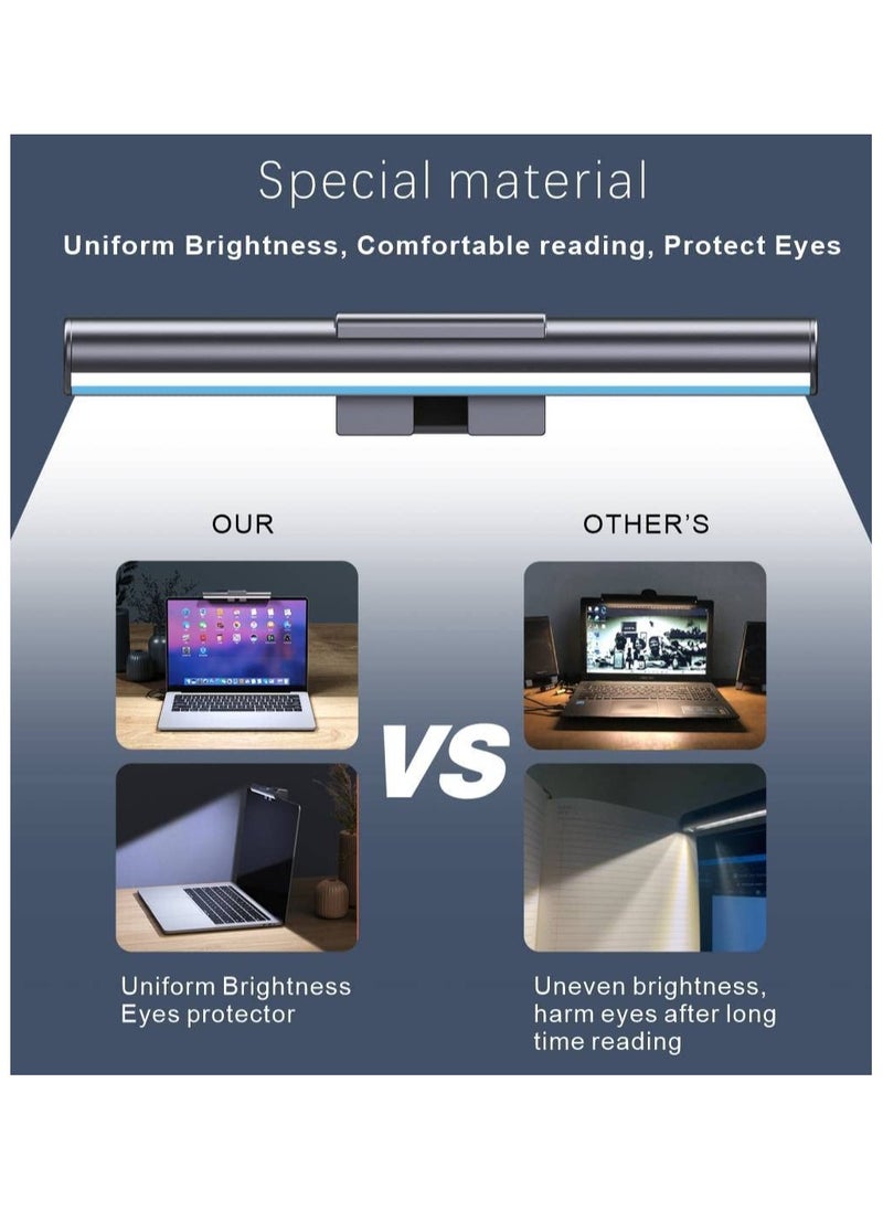 SYOSI Computer Monitor Light, Laptop Monitor LED Lamp LED Monitor Lighting Eye-Care Reading Lamp  Adjustable Brightness/Color Temperature Reading Light for  Night Reading Screen Light Care-Reading  - Image 5