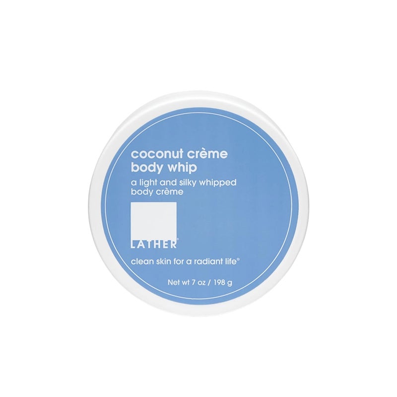 زبدة الجسم لاثير بكريمة جوز الهند - كريم يومي غني للترطيب العميق - مغذي وغير دهني لرطوبة تدوم طويلاً - مزيج من الزيوت الأساسية - 7 أونصات