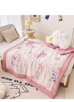 Sanrio Sanrio Melody pattern children's special quilt cartoon print air conditioning quilt kindergarten nap quilt multi-functional children's quilt (size: 110cm × 150cm)  - Image 1