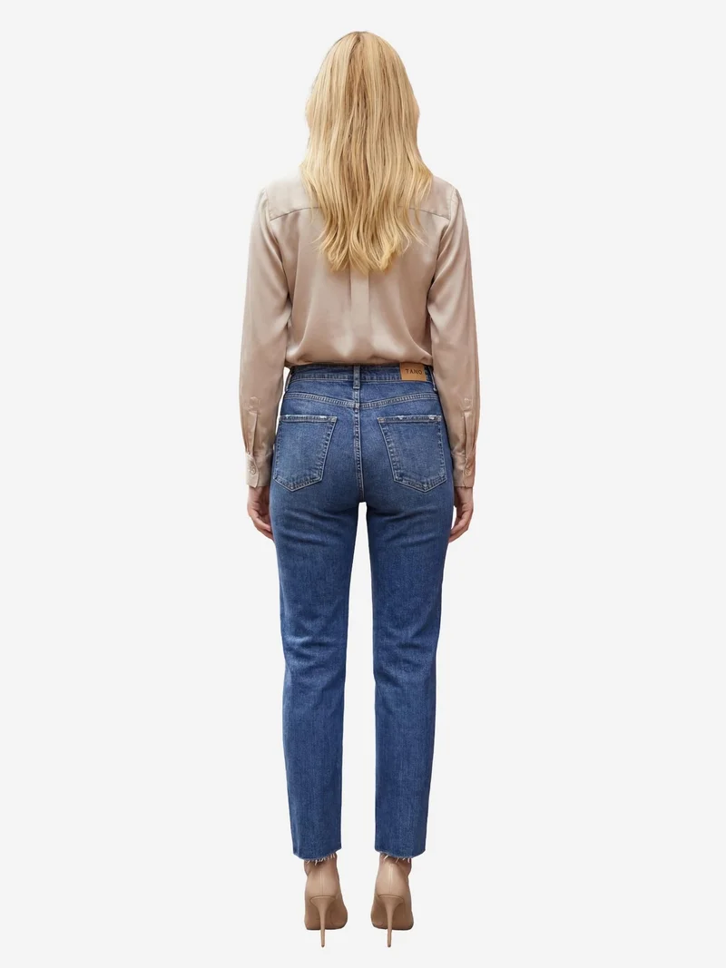 My Fashion Cerulean Blue MY FASHION High Waist Skinny Leg Denim Pants for Women | Best Price UAE