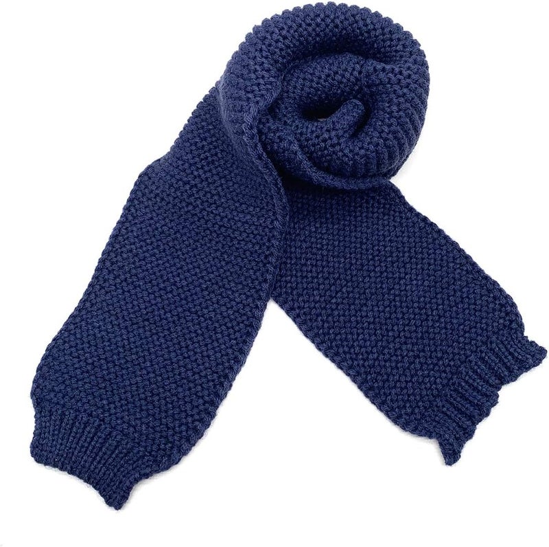 Dolores Store Kids Soft Knitted Scarf Fashion Solid Color Infant Toddler Warm Scarves Muffler Winter Wrap Shawl - Image 1