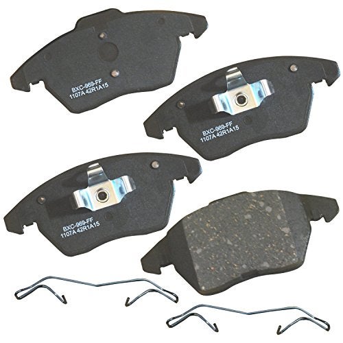 Bendix Premium SBC1107A Ceramic Brake Pad Set for Select Models Audi A1 Quattro,S3,TT,525i,530i,X5 308 Altea XL Ibiza,Toledo,Beetle,Golf CC,Polo,Rabbit - Image 1