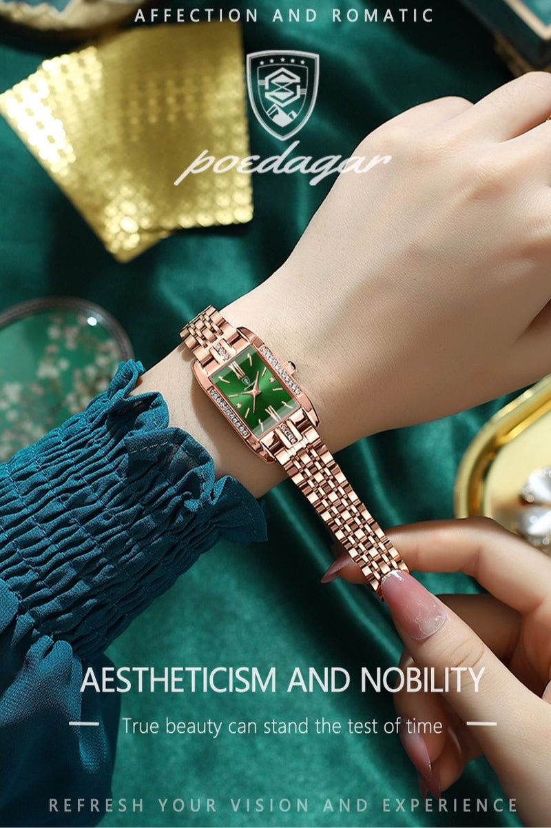 پوداجار نساء ساعة، نساء مقاومة للماء الكوارتز الكلاسيكية ساعة المعصم - Image 5