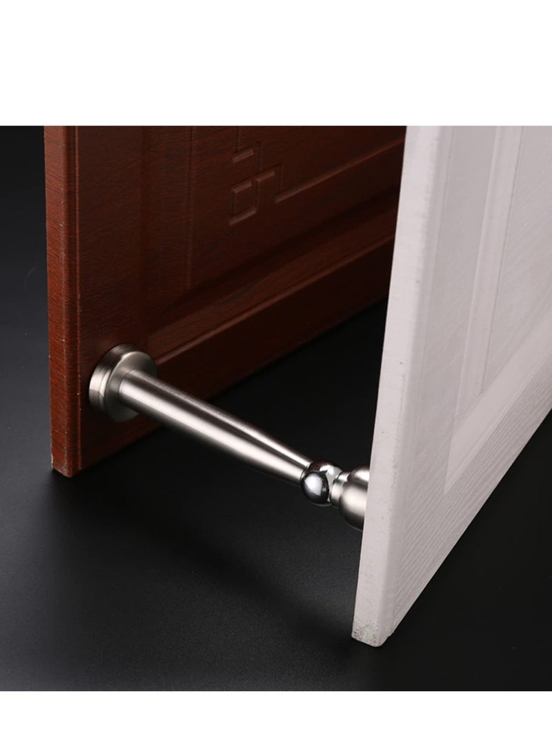 Door Stopper, Magnetic Door Stops, 9 inch Extra Long Door Stop Wall Protector, Soft Catch Stainless Steel Door Catch, Heavy Duty Door Holder, Floor Mount Brushed Modern Magnetic Door Stopper 1Pcs  - Image 3