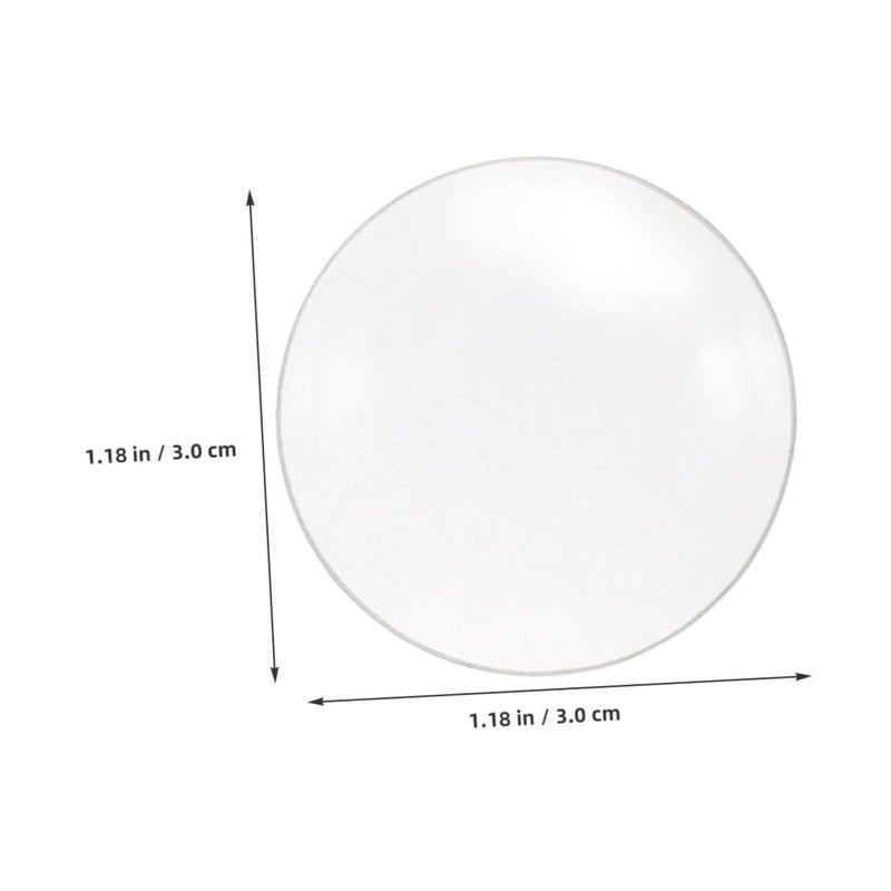 Double Convex Lens 30mm Diameter 50mm Focal Length 2 Pack Optical Glass Lens for Physics Science Experiments - Image 3