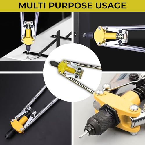 Inditrust Dream 17 Inch (425MM) Hand Riveter Gun, Riveting Tool Fast Hitting Rivet Gun with rivets and GLOVES (with 30 Rivets) - Image 5