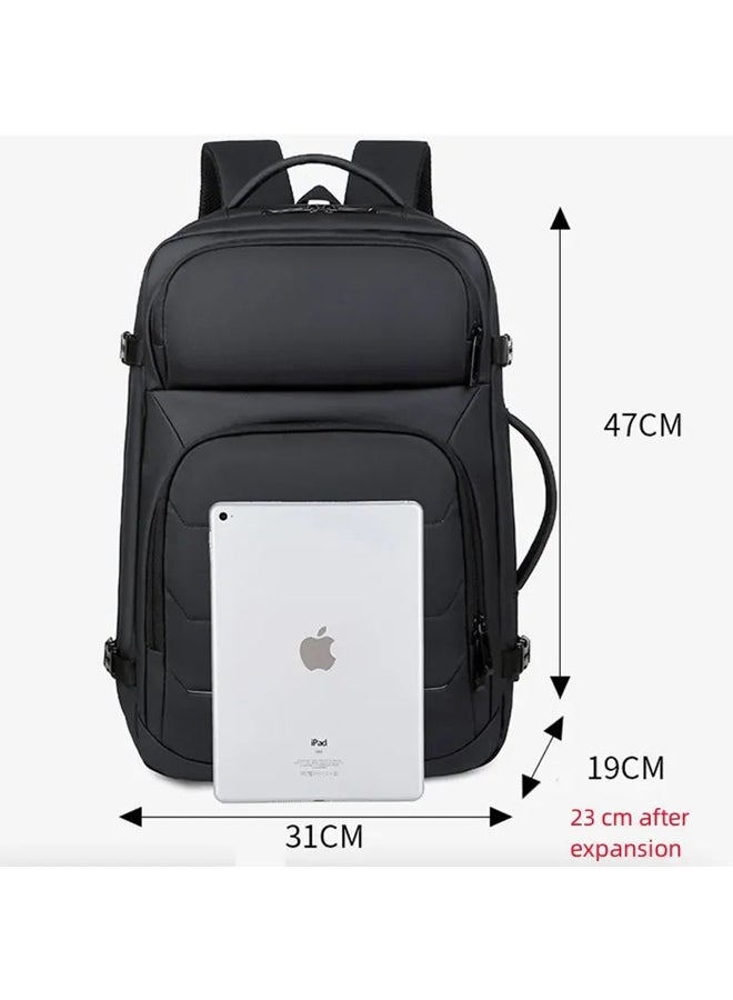 Meinaili Expandable Men's 17 Inch Laptop Waterproof Business Backpack with USB - Image 3