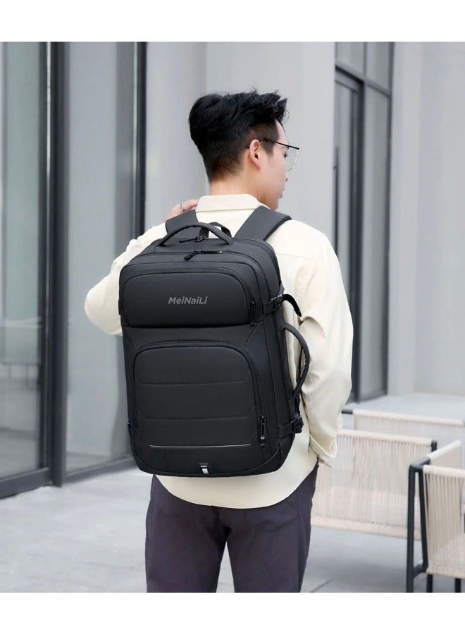 Meinaili Expandable Men's 17 Inch Laptop Waterproof Business Backpack with USB - Image 4