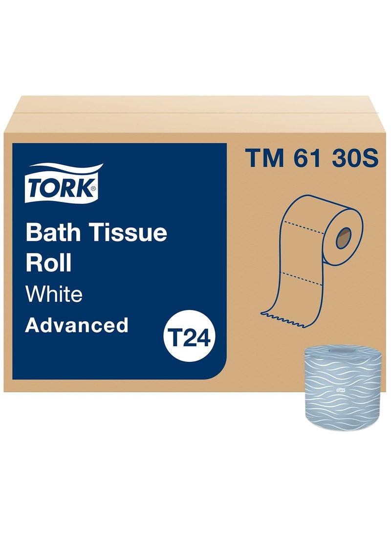 Tork Tork Bath Tissue Roll Advanced 2ply For everyday use at home Biodegradable 4x375 500 sheetsroll 48 rollscase  - Image 1