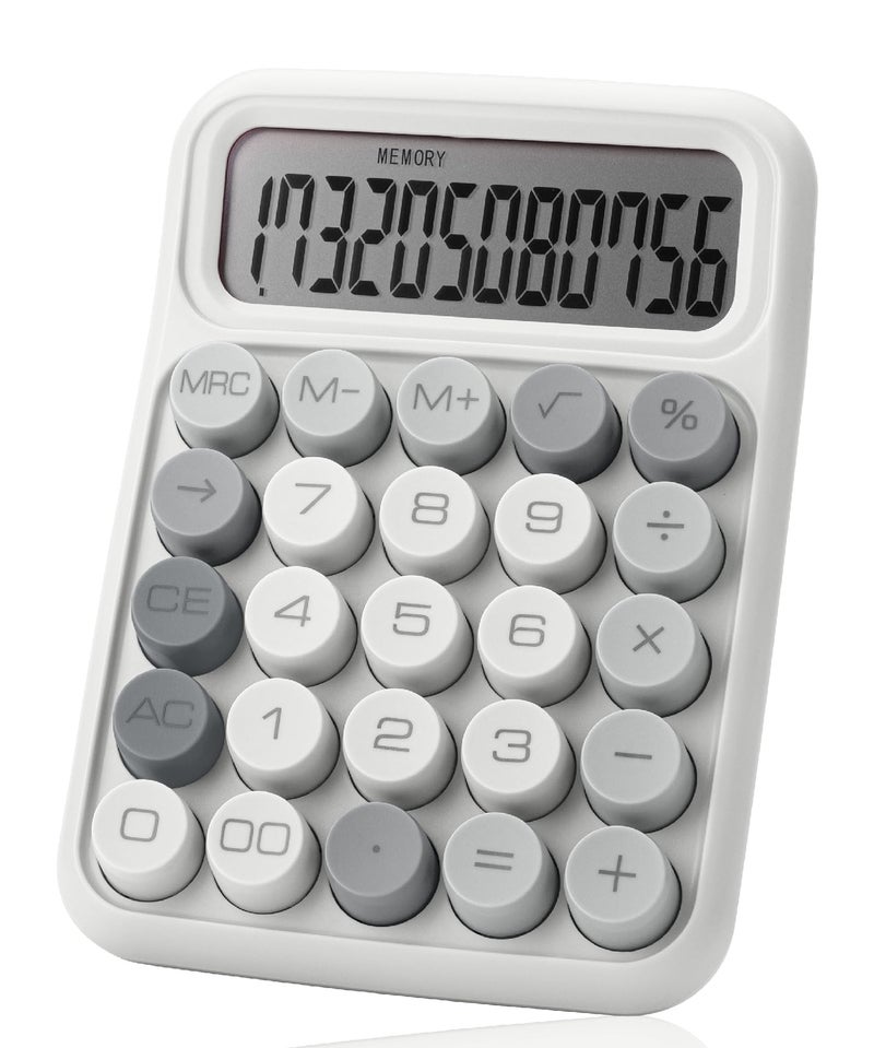 Mr. Pen Mr Pen Mechanical Switch Calculator 12 Digit Large LCD Display Gray with Big Buttons Mechanical Switch Calculator for Home School Office - Image 2