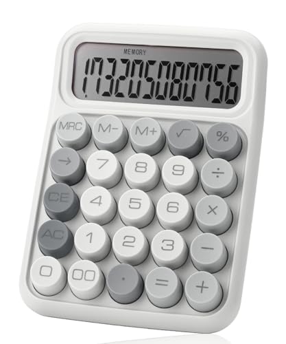 Mr. Pen Mr Pen Mechanical Switch Calculator 12 Digit Large LCD Display Gray with Big Buttons Mechanical Switch Calculator for Home School Office - Image 1