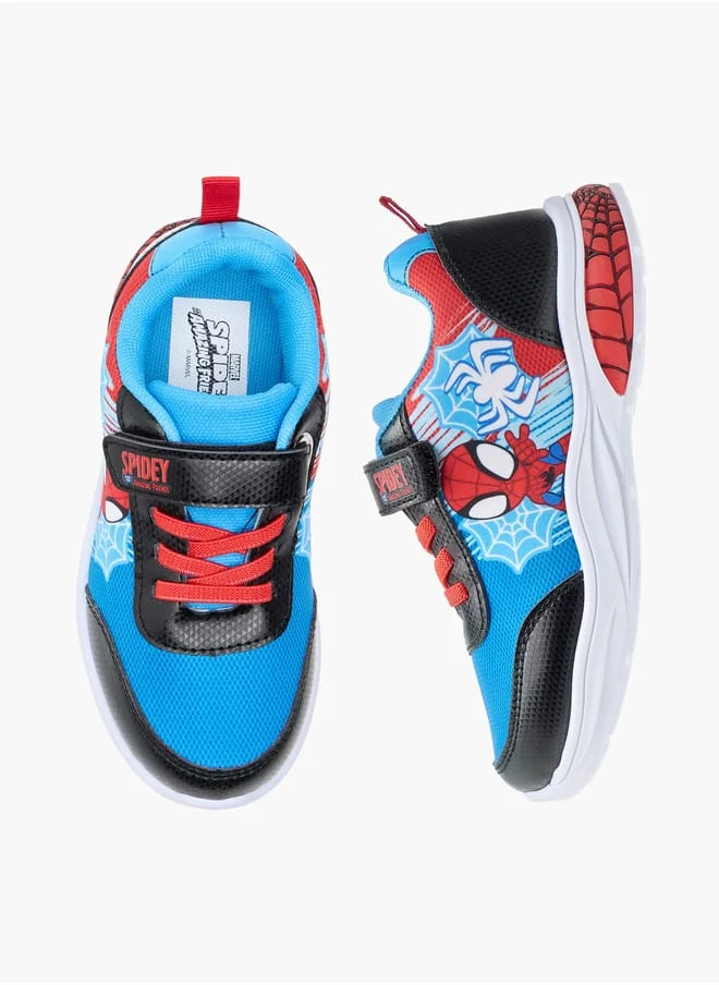 مارفل Boys Double Velcro Sneaker With Light