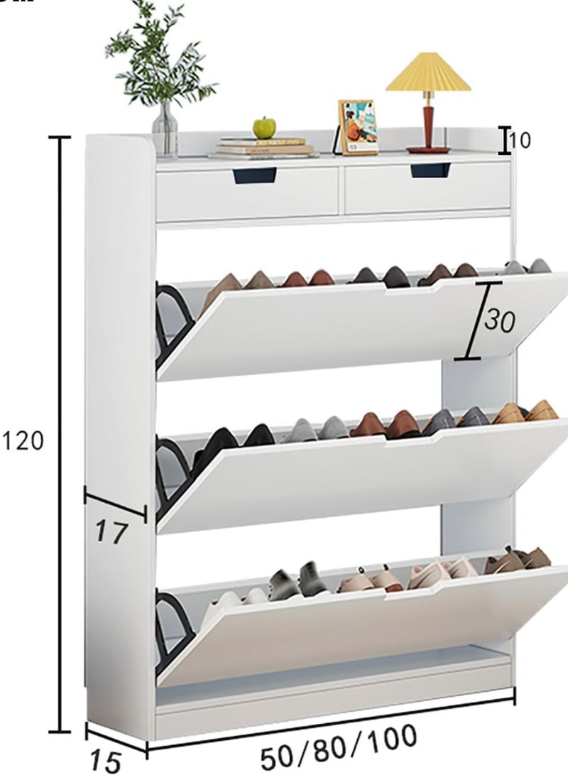 DubaiGallery Shoe Cabinet Ultra-Thin Household Entrance Door Multi-Functional Economical Simple Storage Cabinet Multi-Layer Shoe Rack - Image 4