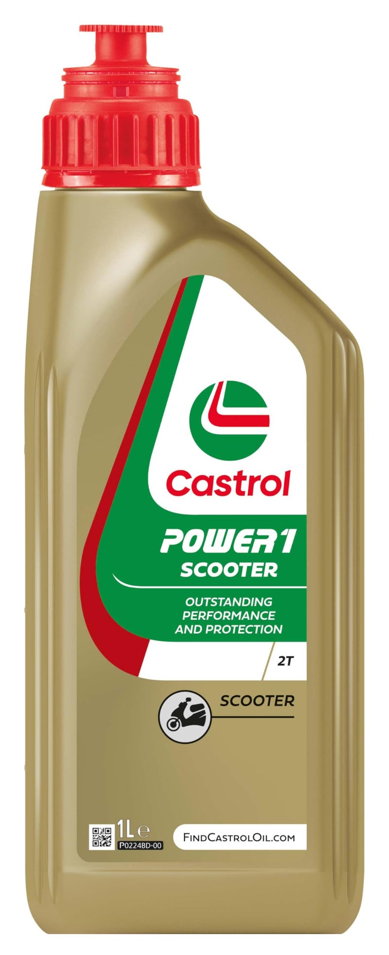 Castrol زيت دراجة نارية كاسترول باور 1 سكوتر 2T 1 لتر - Image 1
