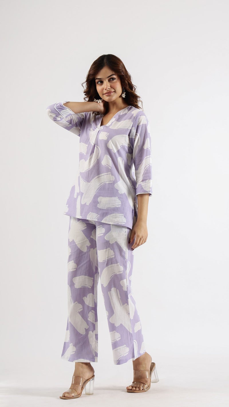 Label Flavia طقم لافندر للنساء - Image 3