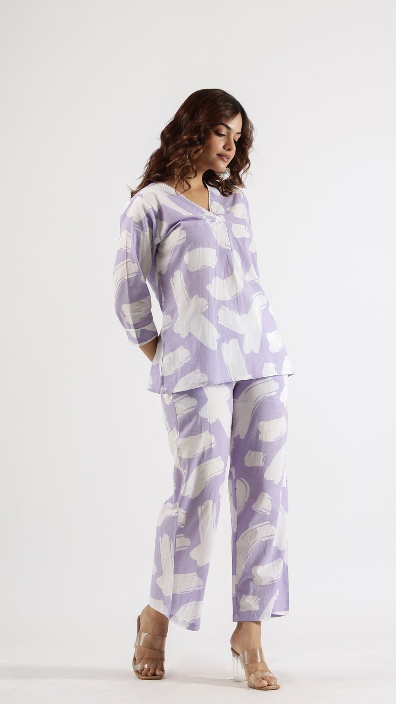 Label Flavia طقم لافندر للنساء - Image 4