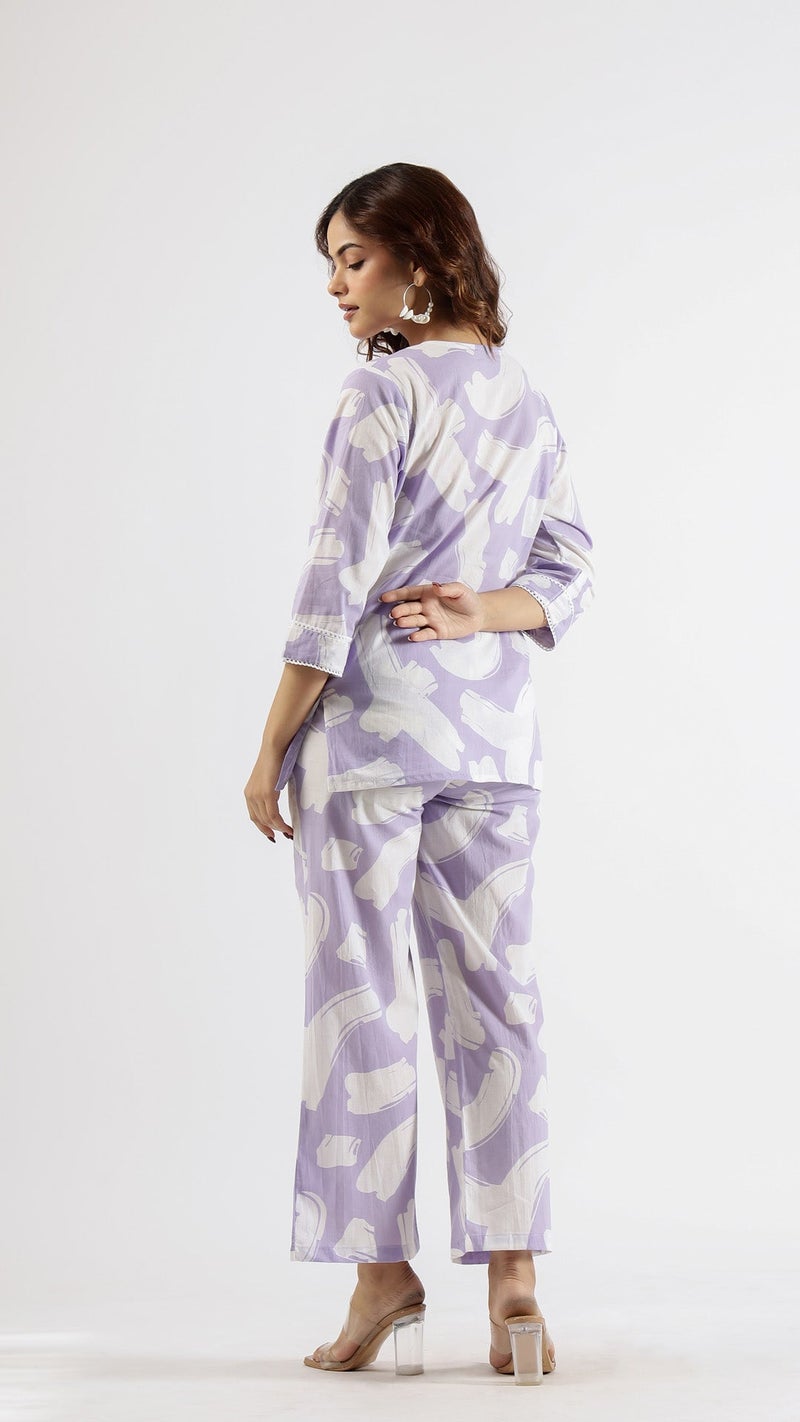 Label Flavia طقم لافندر للنساء - Image 2