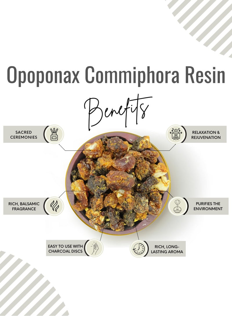 Awafi Mill Opoponax Resin Incense | Natural Premium Handpicked Resin with Charcoal Tablet - Image 3