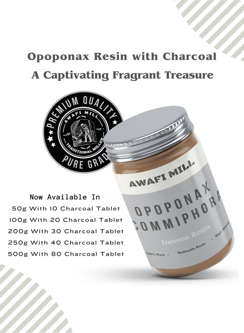 Awafi Mill Opoponax Resin Incense | Natural Premium Handpicked Resin with Charcoal Tablet - Image 5