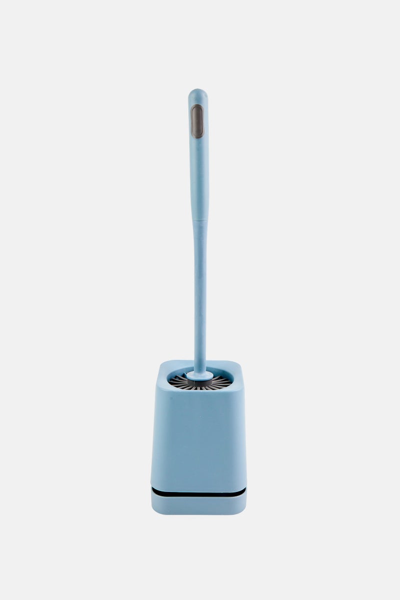 YOTO Toilet Brush With Holder, Slate Blue  - Image 1