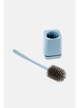 YOTO Toilet Brush With Holder, Slate Blue  - Image 2
