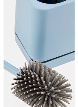YOTO Toilet Brush With Holder, Slate Blue  - Image 3