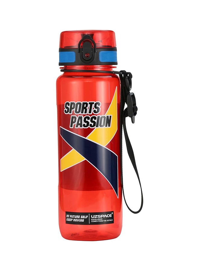 Uzspace 6041 Tritan Plastic Water Bottle, 500 ml Capacity, Red - Image 1