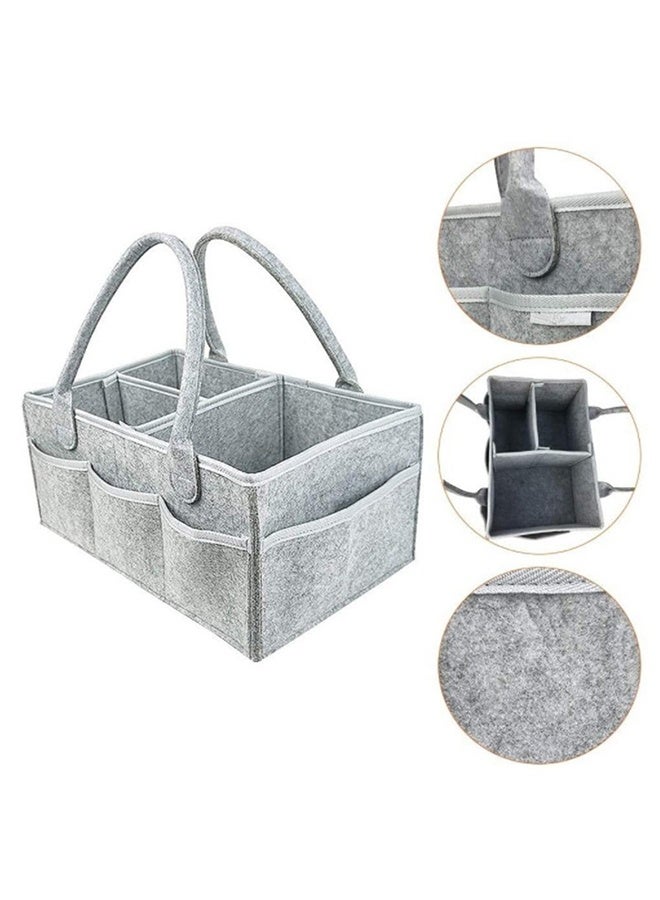 Foldable, Portable Printed Baby Diaper Caddy Storage Organizers - Grey - Image 3
