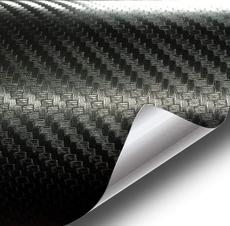 HOME13™ 3D Carbon Fiber Vinyl Wrap Carbon Fibre Black Air-Release Vinyl Wrap Roll Including (24X240, 3D Black Carbon) - Image 1