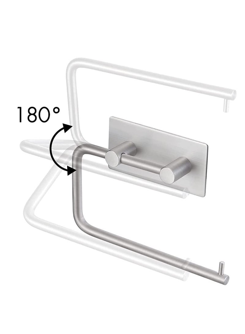 AL RAID Self Adhesive Toilet Paper Holder,Stainless Steel Tissue Roll Paper Hook,Towel Hanger Rack,Napkin Holder Towel Hanger for Bathroom Black - Image 2