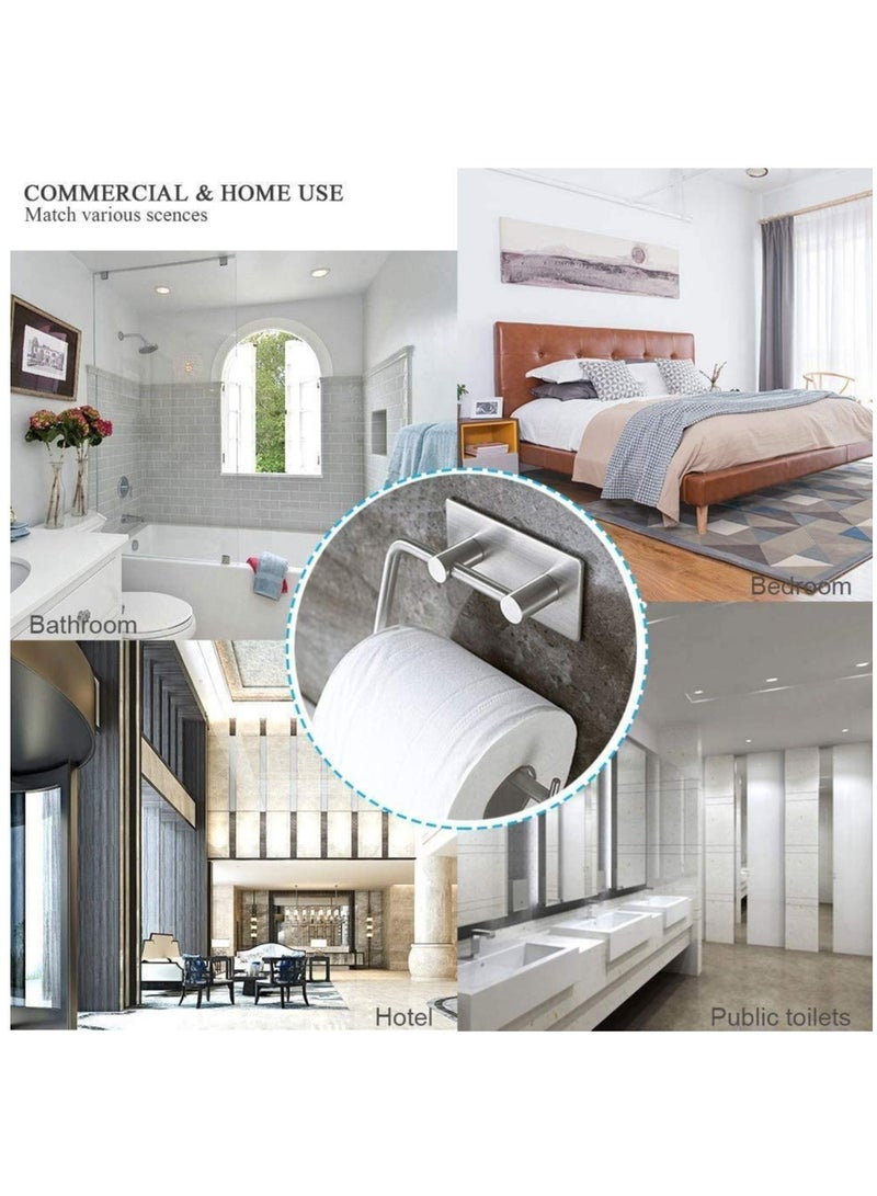 AL RAID Self Adhesive Toilet Paper Holder,Stainless Steel Tissue Roll Paper Hook,Towel Hanger Rack,Napkin Holder Towel Hanger for Bathroom Black - Image 5