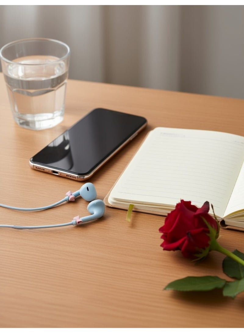 E-240 wired hands-free headset with a modern design, microphone, and control button – cable length 1.2m - Image 3