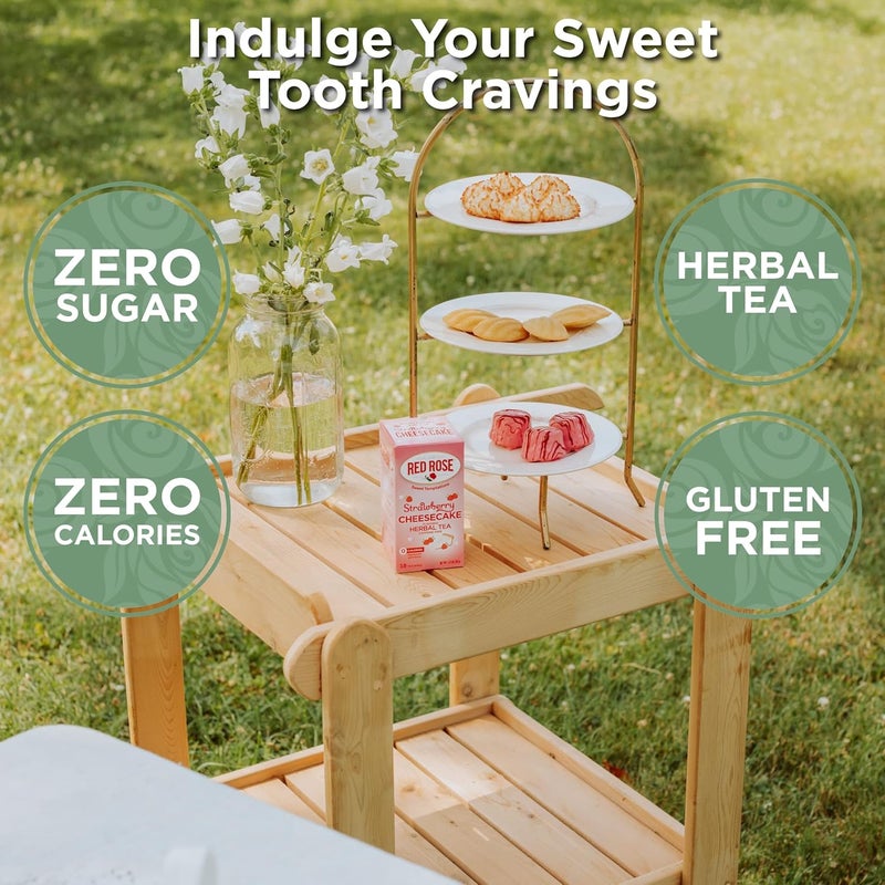 Red Rose مجموعة شاي الحلوى من روز الحمراء - اصنع مجموعتك الخاصة من النكهات، شاي أعشاب خالي من الكافيين - Image 4