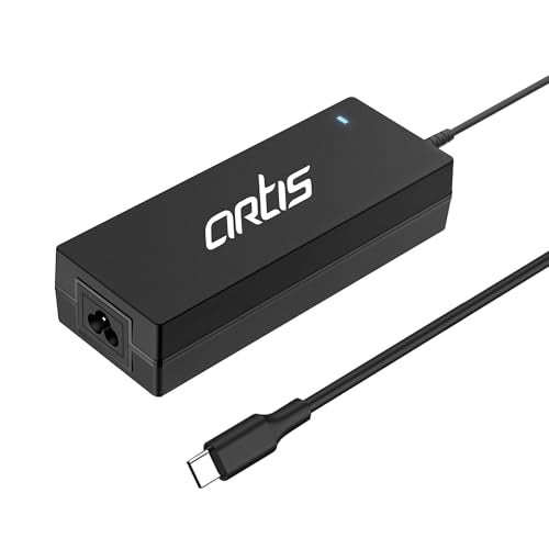 Artis AR0907 90 Watt Laptop Charger/Adapter with Power Cord Compatible with USB-C Laptops (5V/3A, 9V/3A, 12V/3A, 15V/3A, 20V/4.5A, Pin: USB-C) - Image 1