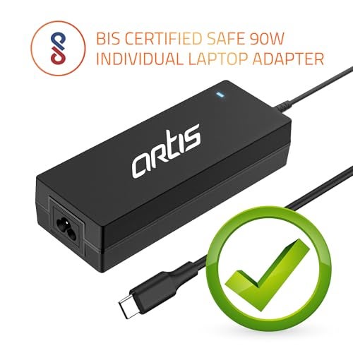 Artis AR0907 90 Watt Laptop Charger/Adapter with Power Cord Compatible with USB-C Laptops (5V/3A, 9V/3A, 12V/3A, 15V/3A, 20V/4.5A, Pin: USB-C) - Image 5