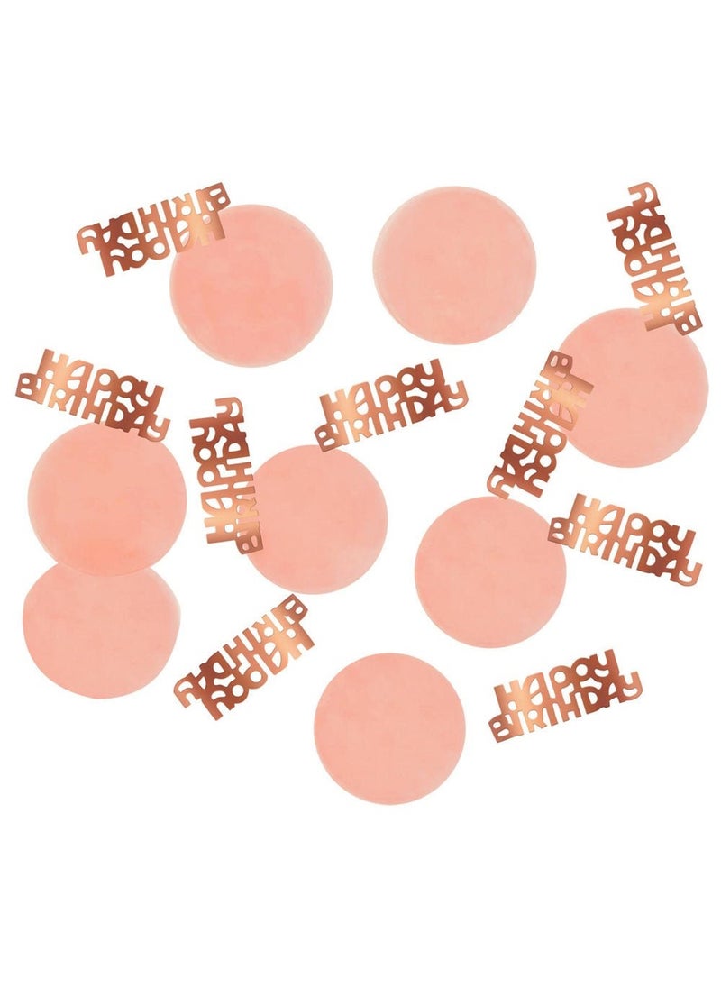 Folat Happy Birthday Confetti Rose Gold Pink Paper Plastic 25g