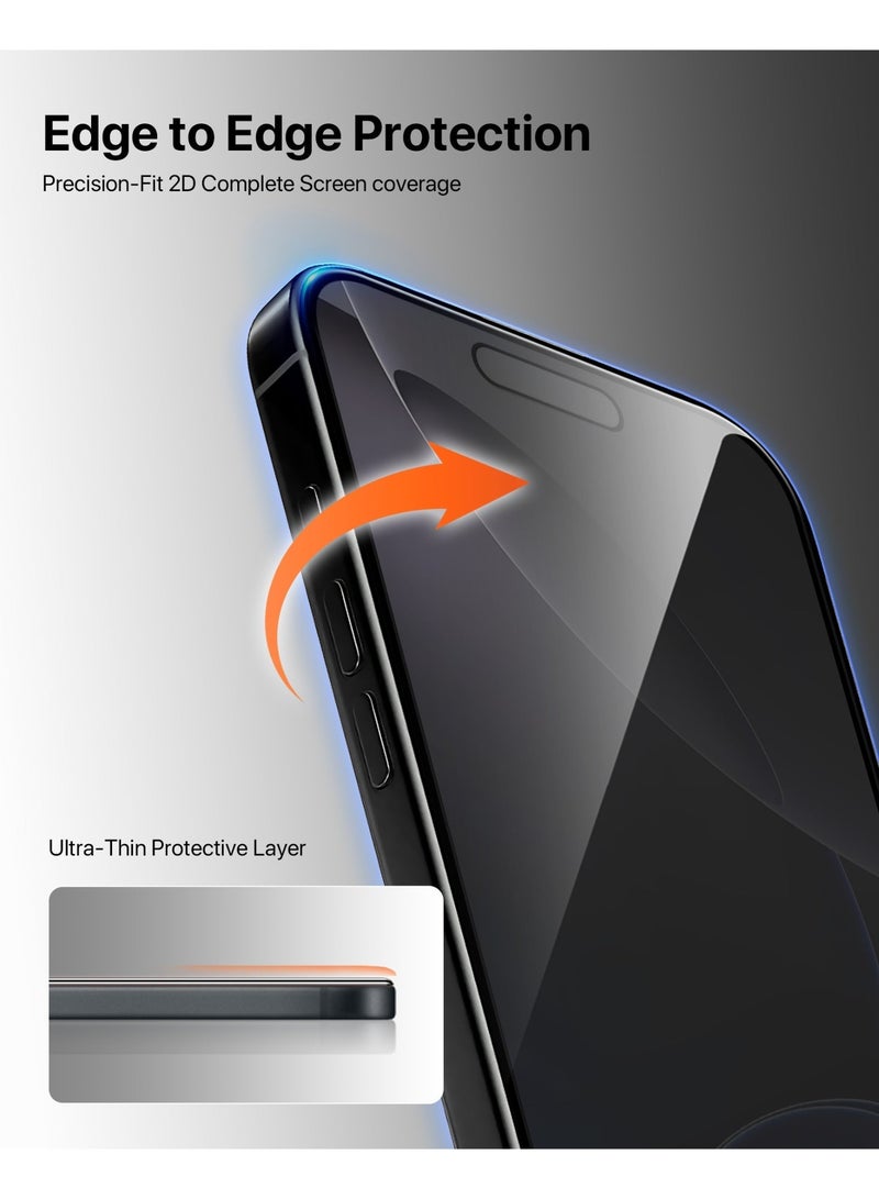 INFINYTY iPhone 17 Pro Max Privacy Tempered Glass with Aligner– Privé (Dark Grey), 2 Way Anti-Spy Protection, 9H Hardness, Edge-to-Edge Coverage, Oleo+Hydrophobic & Anti-Fingerprint Coating, Case Friendly, Ultra-Thin, Passed 5,000X Abrasion Durability Test - Image 4
