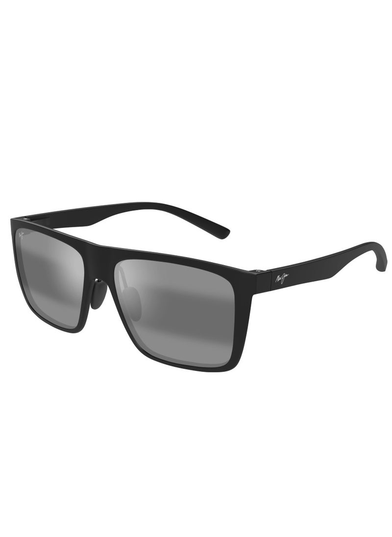 MAUI JIM Maui Jim Honokalani 455-02 Unisex Polarized Square Sunglasses – 57 mm Lens Size  - Image 1
