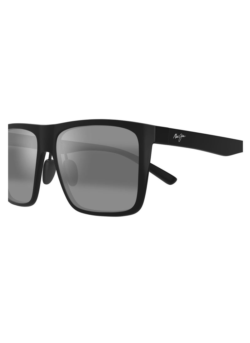 MAUI JIM Maui Jim Honokalani 455-02 Unisex Polarized Square Sunglasses – 57 mm Lens Size  - Image 2