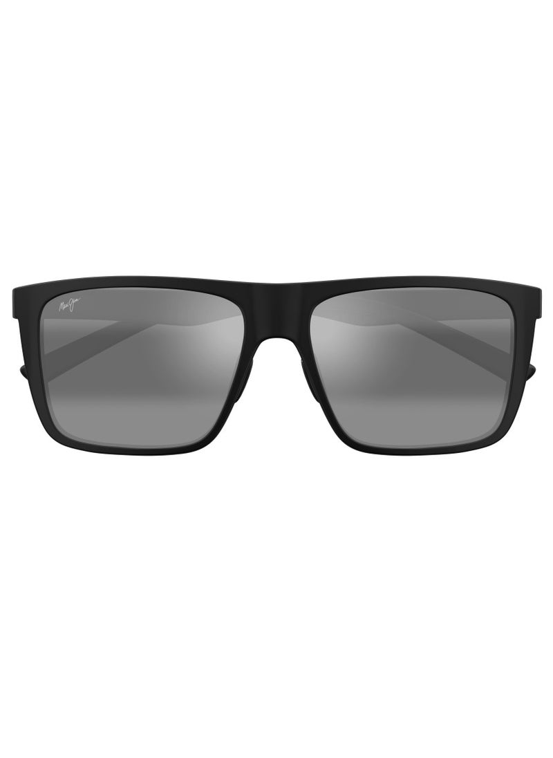 MAUI JIM Maui Jim Honokalani 455-02 Unisex Polarized Square Sunglasses – 57 mm Lens Size  - Image 3