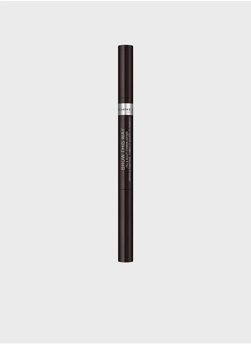 RIMMEL LONDON This Way Fill&Sculpt Eyebrow Definer 04 Soft Black