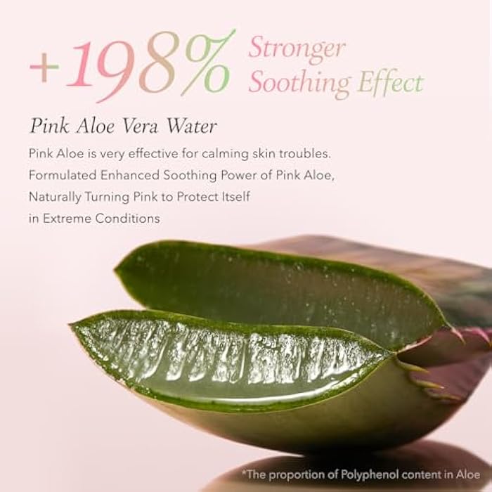 APRILSKIN Pink Aloe Vita Toner | Calms and Soothes Redness, Smoothens, and Controls Excess Sebum | 80% Pink Aloe Vera Water | Hydrating, Non-Sticky | Clean & Vegan Korean Skin Care (8.45 fl.oz) - Image 5