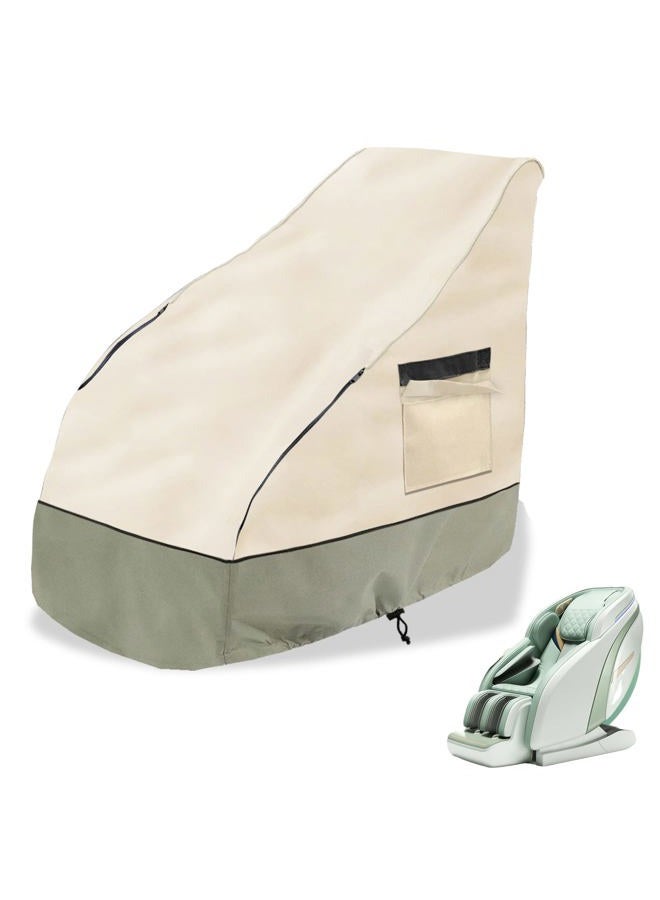 Aacabo Massage Chair Cover 600D Oxford Cloth Full Body Shiatsu Massage Chair Protective Cover with Drawstring Waterproof Dustproof Massage Chair Protector Cover - Image 1