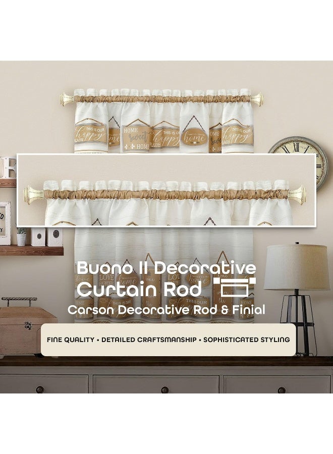 Achim Decorative Window Curtain Rods with Finials, 28 to 48 Inches, 0.75 Diameter - Buono II, Carson Series - Lightweight & Easy to Install, Adjusts Telescopically to Fit Any Window by Achim Home Decor - Image 5