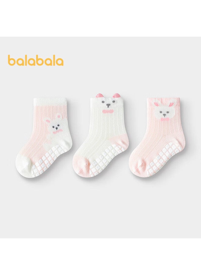 Balabala Baby Summer Mesh Socks Thin Infant Floor Socks Anti-cold Boneless Three Pairs Pack 208225172207 - Image 2