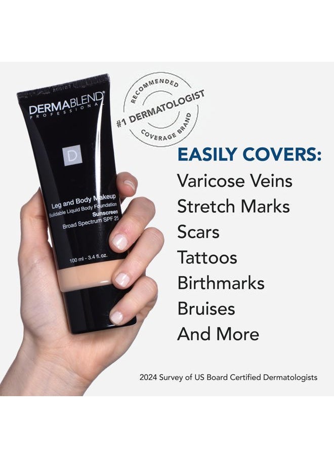 Dermablend - Leg and Body Makeup Foundation with SPF 25, 45W Tan Honey, 3.4 Fl. Oz. - Image 1