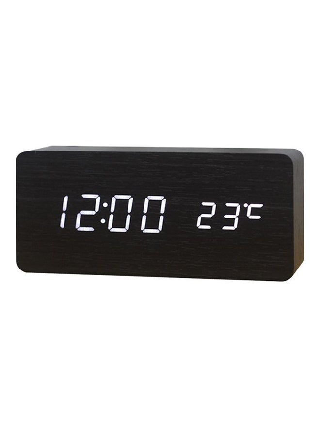Captaintech Digital LED Desk Clock Black 15x4x7centimeter