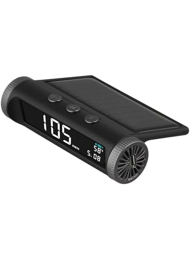 شاشة عرض أمامية للسيارة تعمل بالطاقة الشمسية واللاسلكية مع نظام تحديد المواقع العالمي (GPS) ومقياس السرعة وبطارية قابلة لإعادة الشحن - Image 5