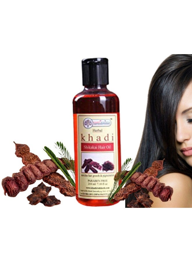 KHADI RISHIKESH Khadi Shikakai Herbal Shikakai Hair Oil For Hair Growth Reducing Hair Fall Control Dandruff Control Hair Oil Hair Oil For Shine Hair Women/Men420Mwith Multipurpose Scssior Free - Image 1
